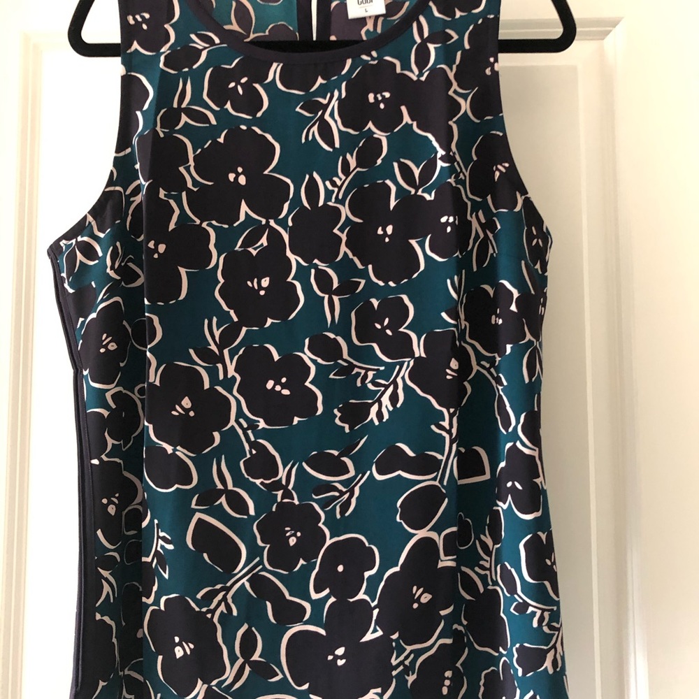 Cabi turquoise and black blouse. Size Large.